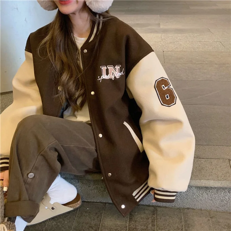 DressBetty - Hiphop Varsity Bomber Cyber Y2k Jacket