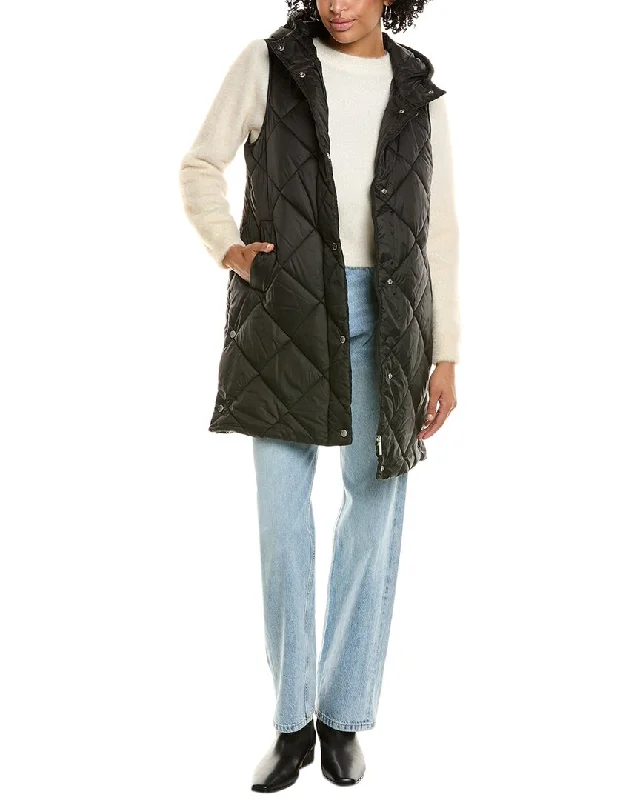 French Connection Large Diamond Quilted Coat