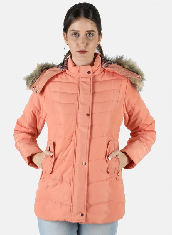 Women Pink Solid Jacket