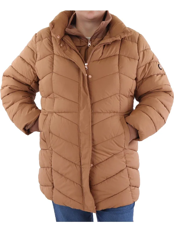 Plus Womens Insulated Long Sleeve Puffer Jacket