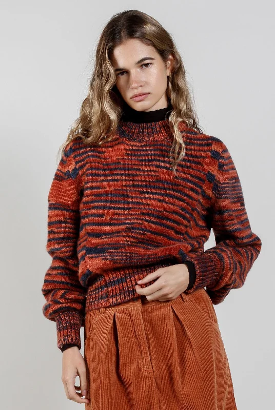 SANG Handknit Wool Jumper - Terracotta