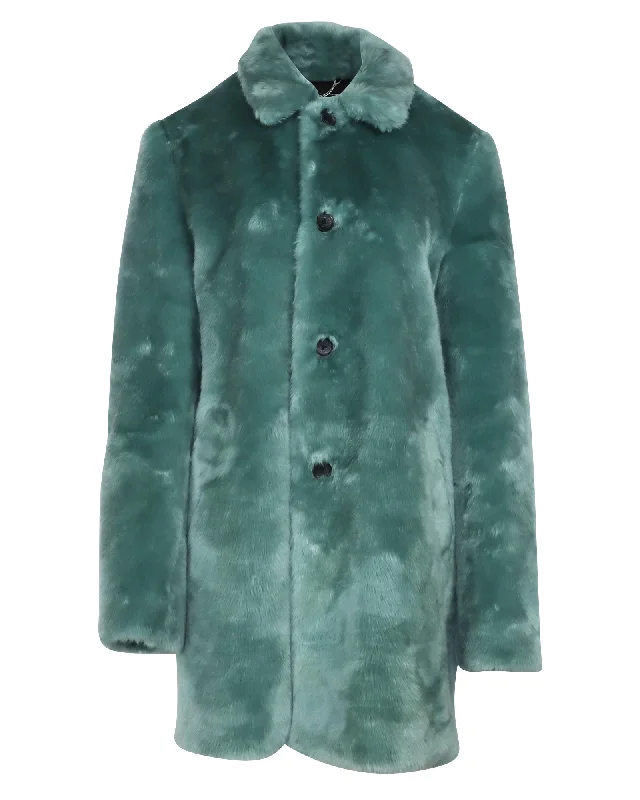 Supreme x Hysteric Glamour Fuck You Coat in Green Faux Coat