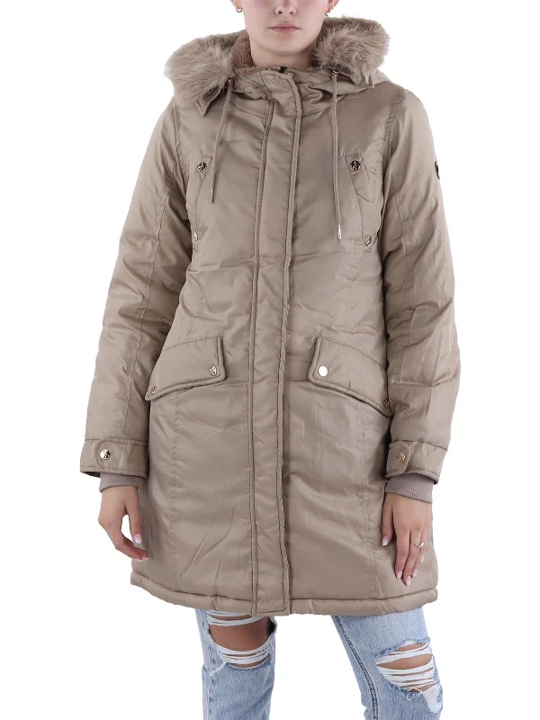 Womens Insulated Hooded Parka Coat