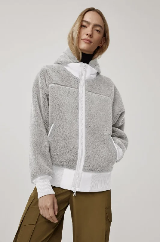 Womens Simcoe Fleece Hoody HUMANATURE - Greige