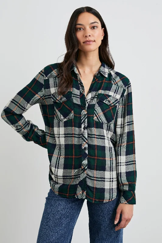 KENDRA SHIRT - FOREST NAVY STONE