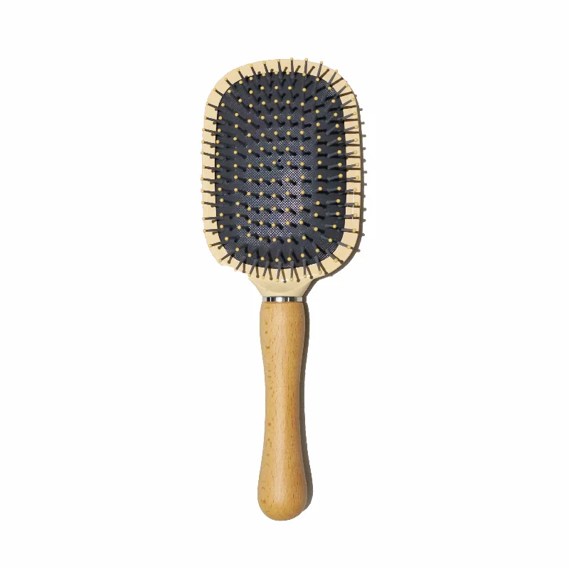 Beige Wooden Hair Brush