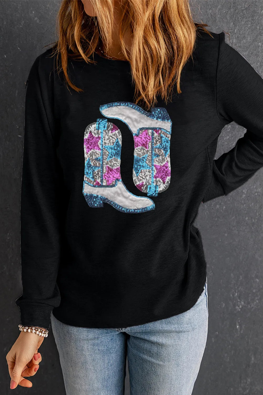 Boots Women's Graphic Long Sleeve Sweatshirt