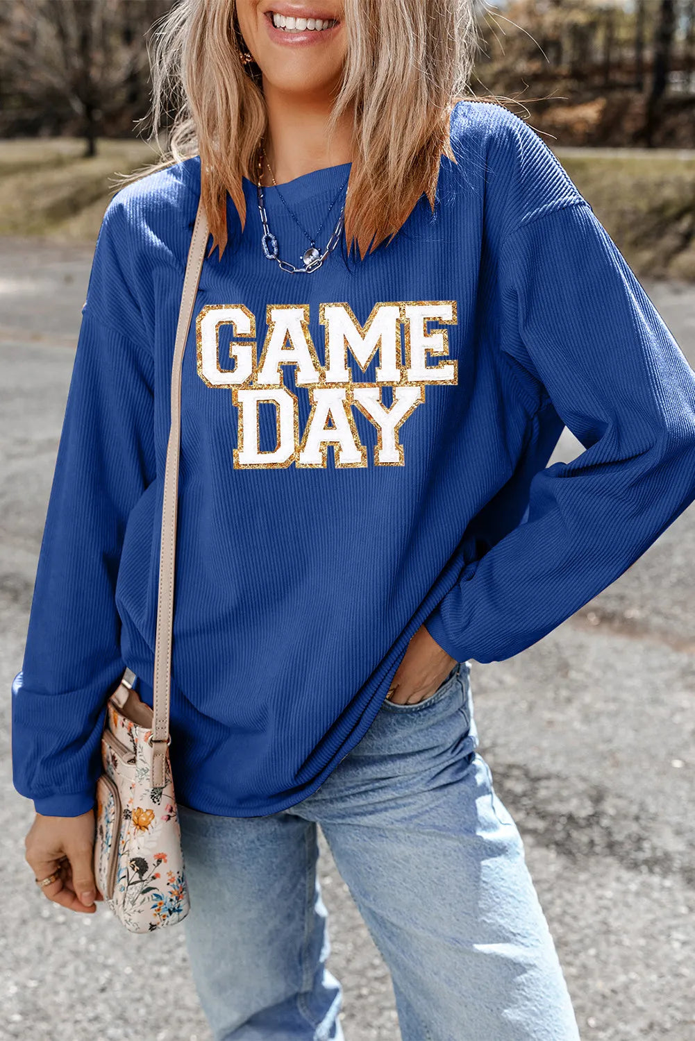 GAME DAY Women's Graphic Long Sleeve Sweatshirt