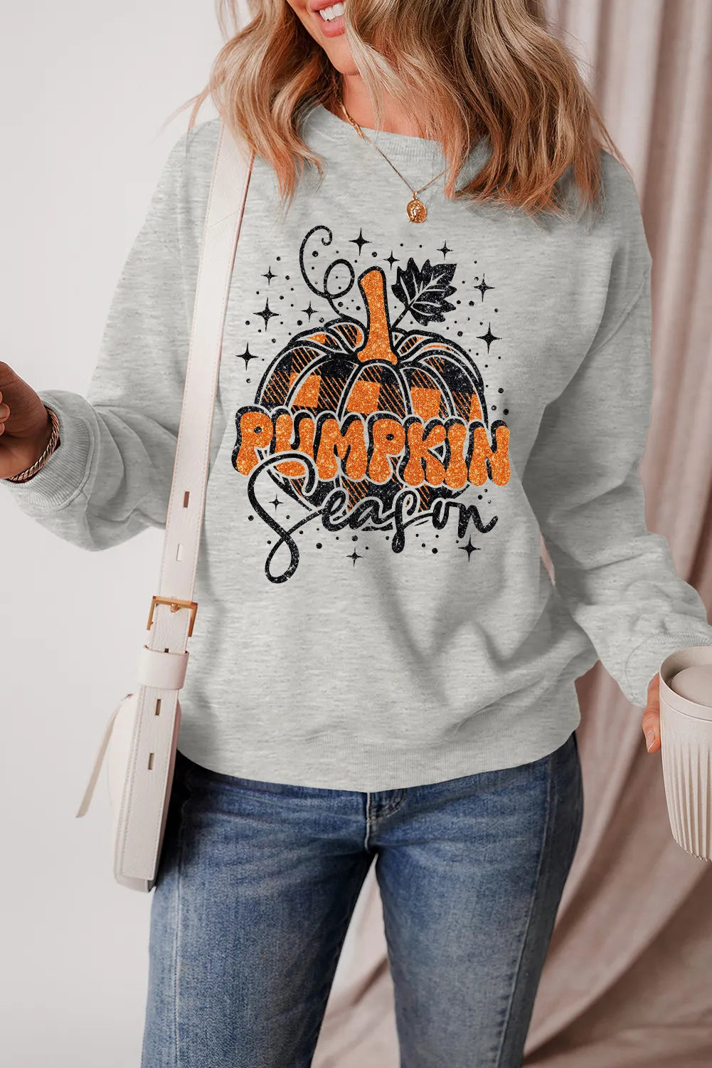 Pumpkin Season Women's Graphic Long Sleeve Sweatshirt