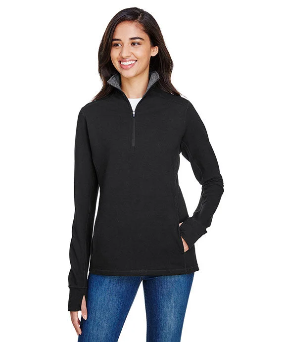 JA8433 - J America Ladies Omega Stretch Quarter-Zip