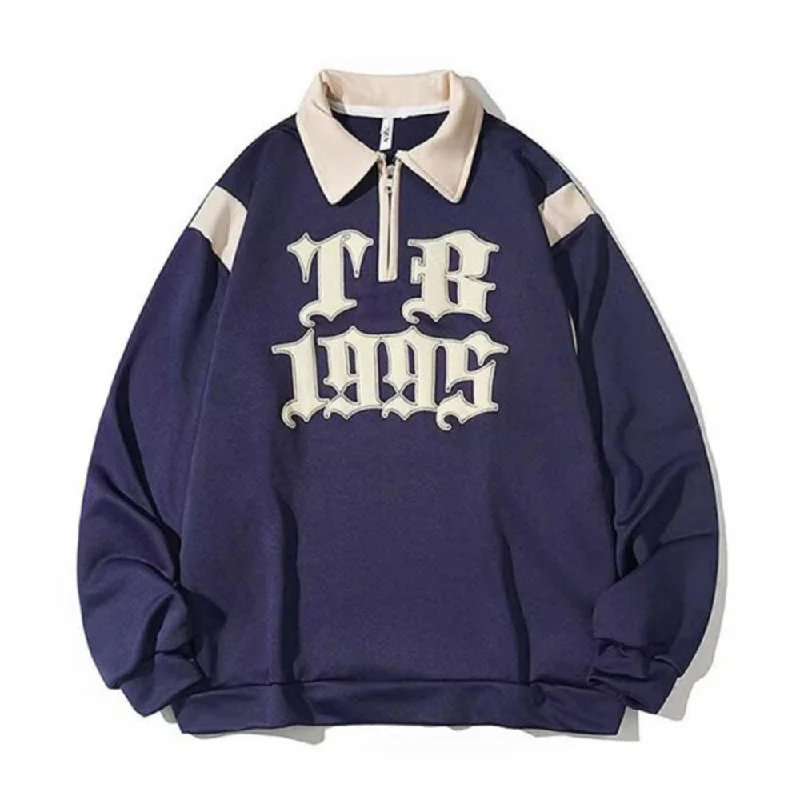 Japanese Three-Dimensional Printed Polo Sweatshirt