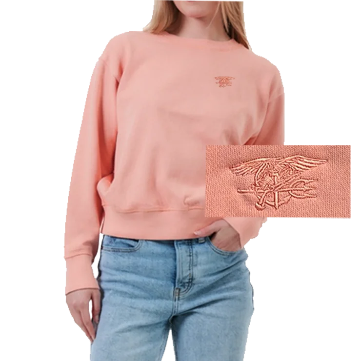 Ladies Trident Garment Dyed Fleece Melon Sweatshirt