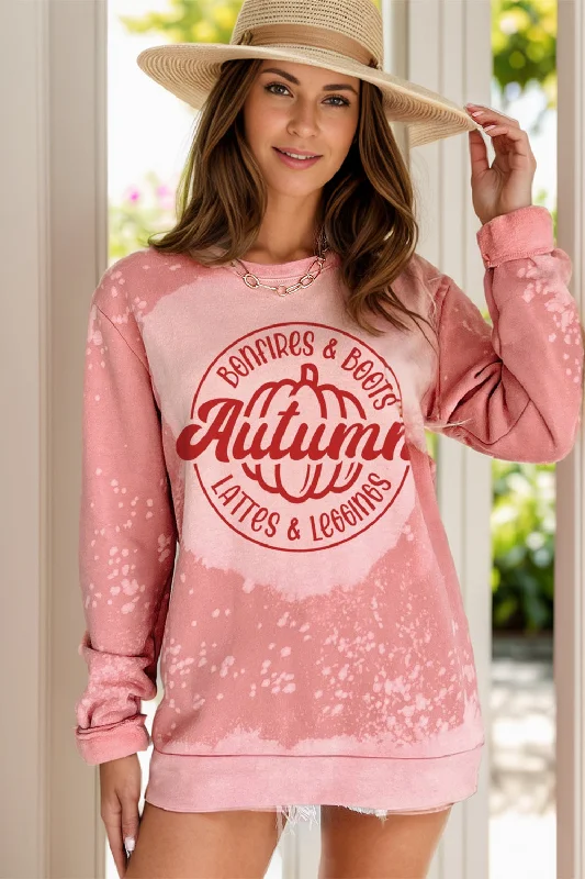 Bonfire Boots Lattes & Leggings Women's Graphic Long Sleeve Sweatshirt