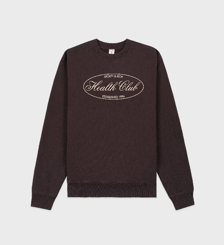 Oval Health crewneck - Chocolate/Cream