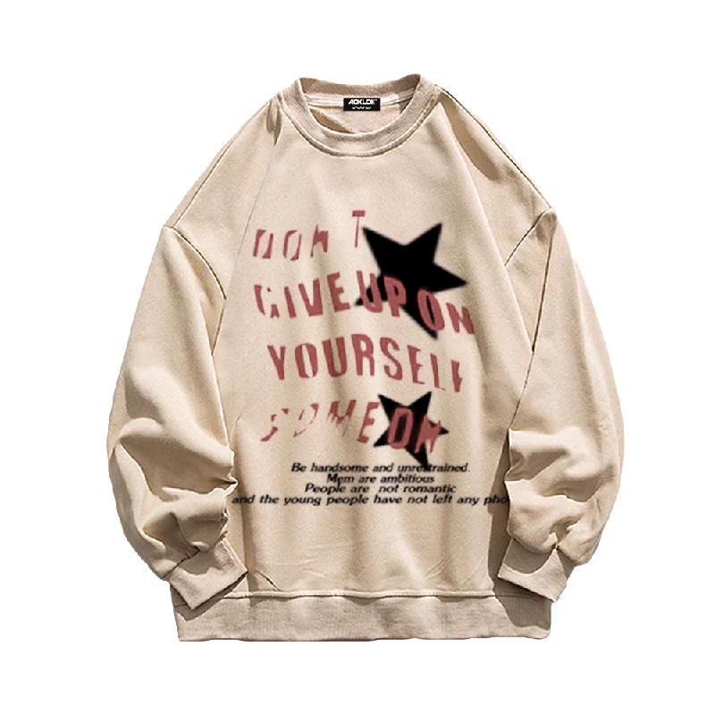 Simple Letter Star Sweatshirt