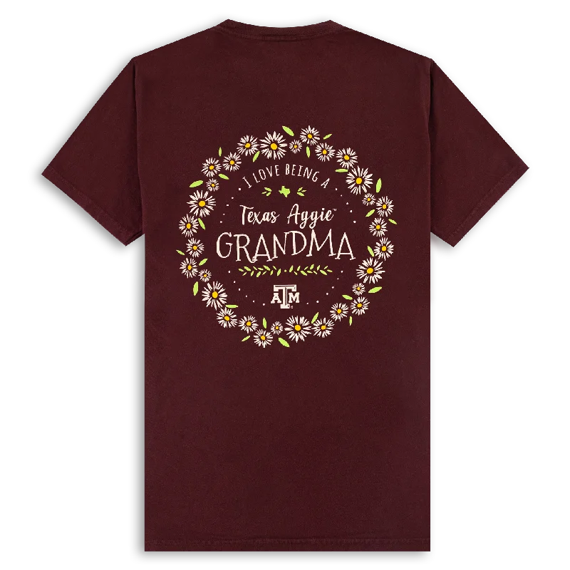 Texas A&M Aggie Daisies Grandma T-Shirt