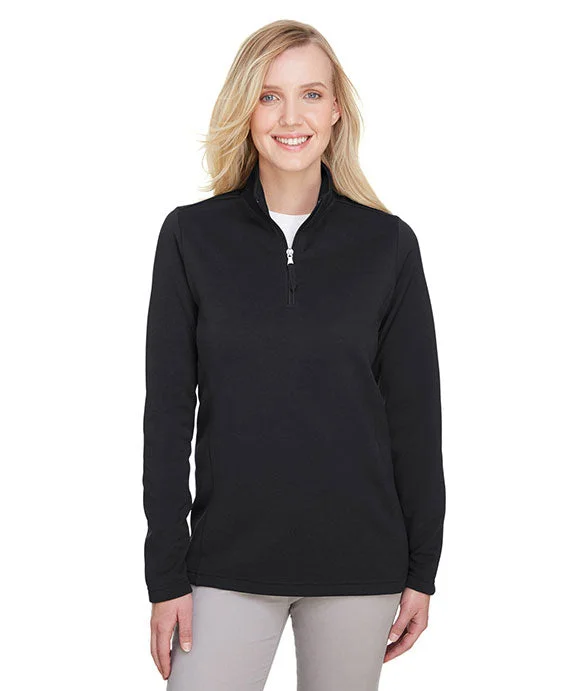 UC792W - UltraClub Ladies Coastal Pique Fleece Quarter-Zip