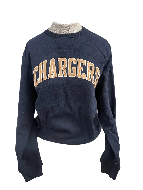 Women's Sweatshirt Navy, gold patch Chargers