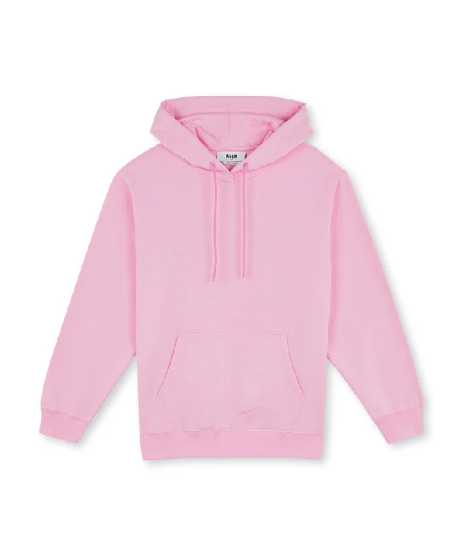 Oversized sweatshirt with a maxi logo print on the hood PINK