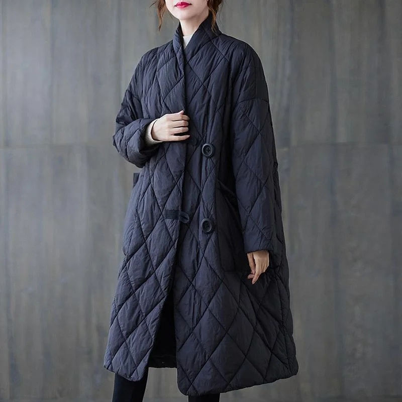 Plus Size Loose Retro Cotton Padded Winter Coat