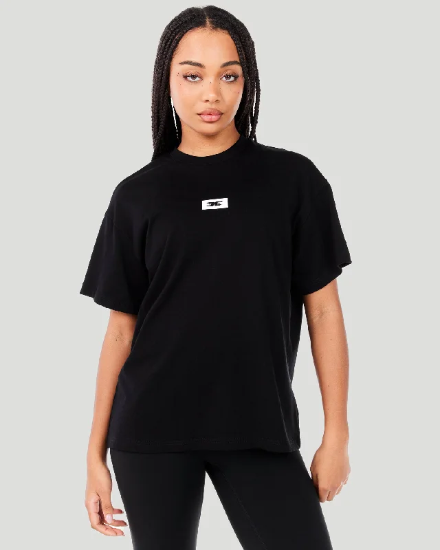 Women's Block Oversized Tee - Black