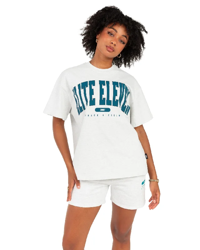 Women's Track & Field Oversized Tee - Polar Grey