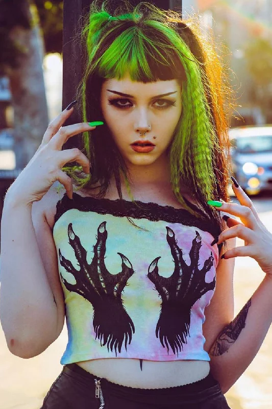 Monster Claws Tie-Dye Lace Tank