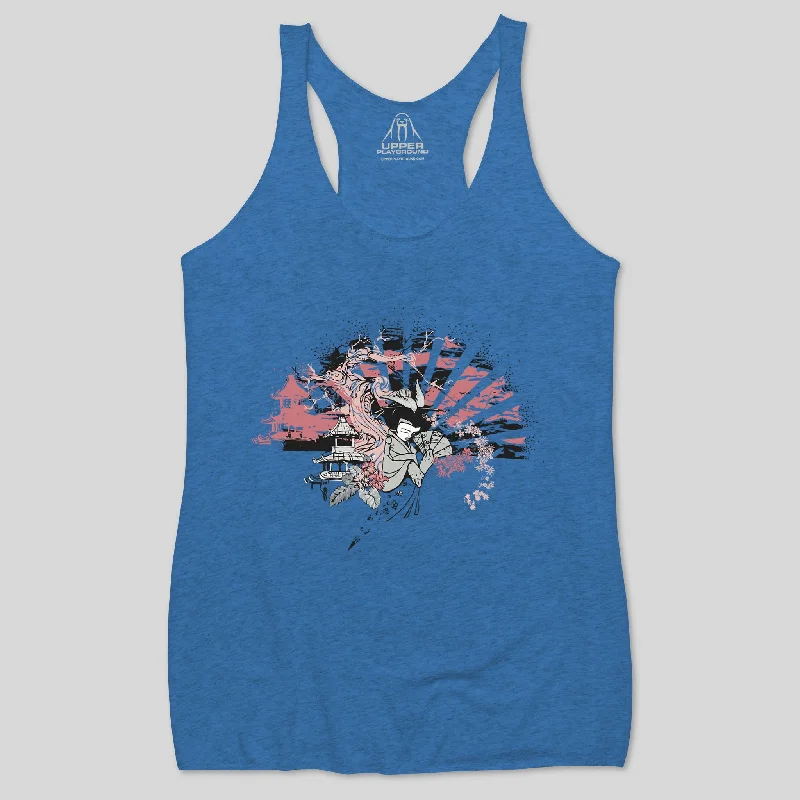 GEISHA FAN WOMEN'S RACERBACK TANK