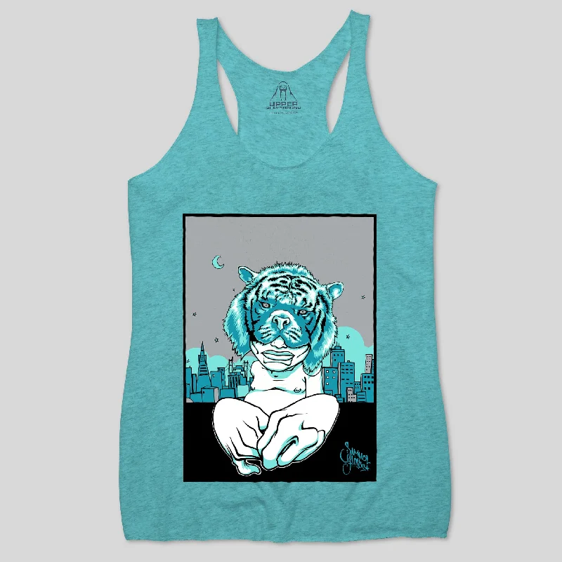 WHITE TIGER WOMEN'S RACERBACK TANK