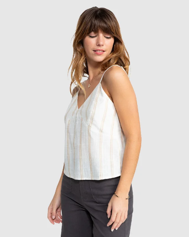 Womens Santorini Stripe Cami Top