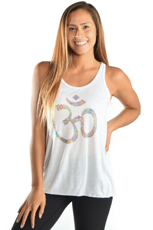 Flowy Tank with Vintage 70's Flower Om