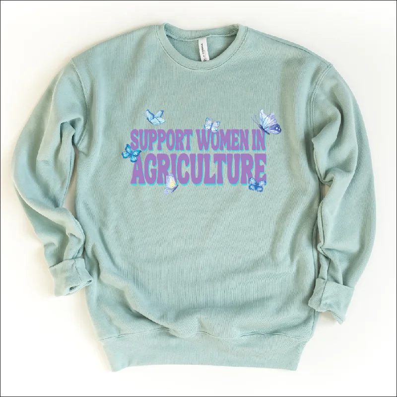 Butterfly Support Women In Agriculture Crewneck (S-3XL) - Multiple Colors!