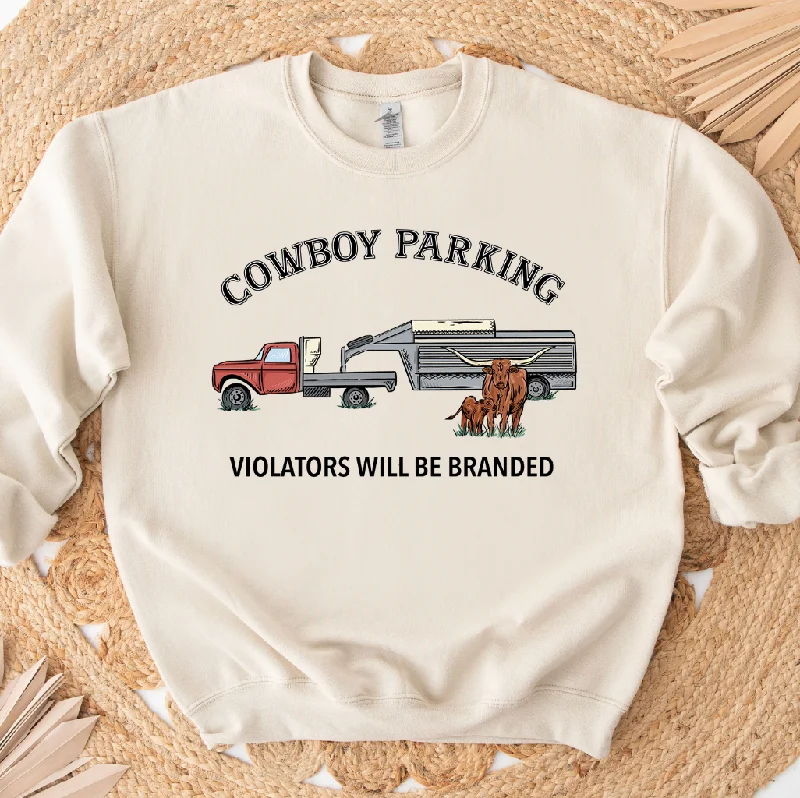 Cowboy Parking Crewneck (S-3XL) - Multiple Colors!