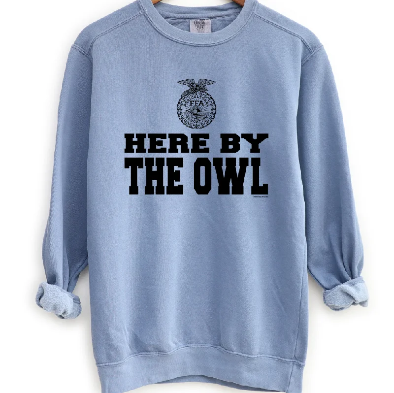 Here By The Owl Crewneck (S-3XL) - Multiple Colors!