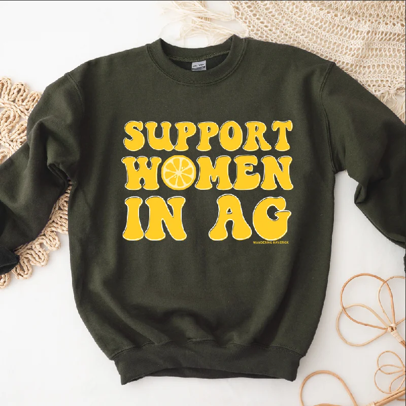 Lemon Support Women In Ag Crewneck (S-3XL) - Multiple Colors!