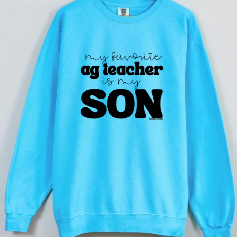 My Favorite Ag Teacher Is My Son Crewneck (S-3XL) - Multiple Colors!