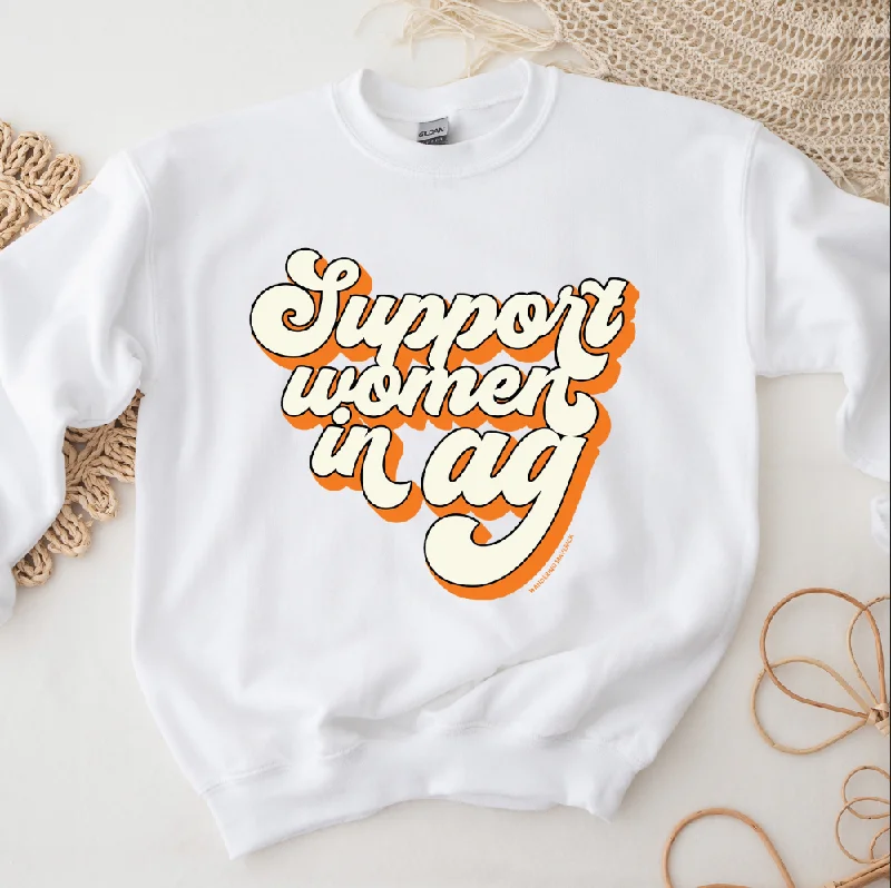 Retro Support Women In Ag Orange Crewneck (S-3XL) - Multiple Colors!