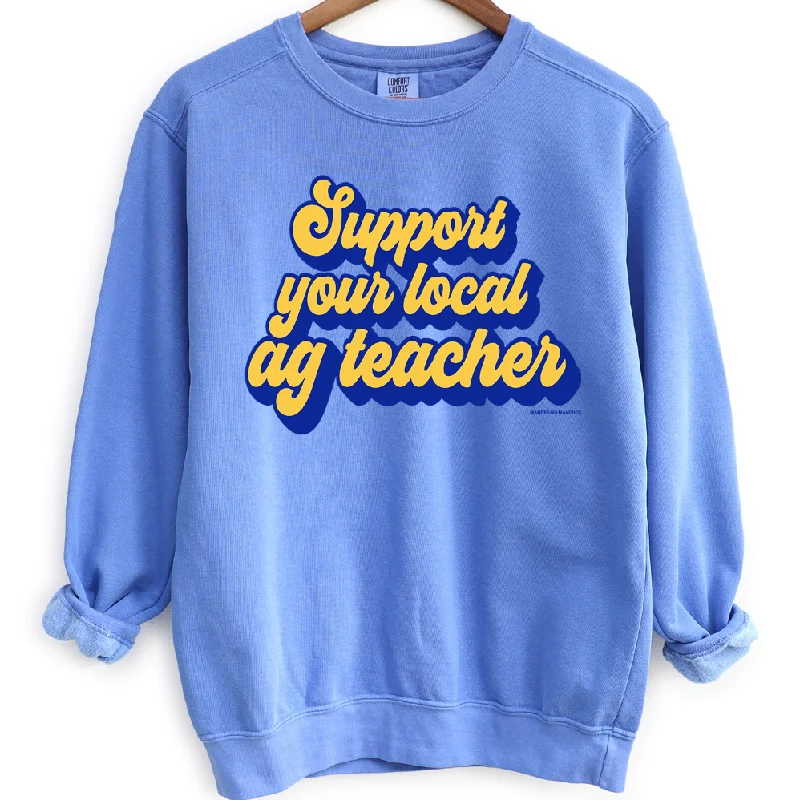 Retro Support Your Local Ag Teacher FFA Crewneck (S-3XL) - Multiple Colors!