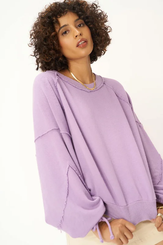 Idris Tie Sleeve Sweatshirt - Blooming Lilac