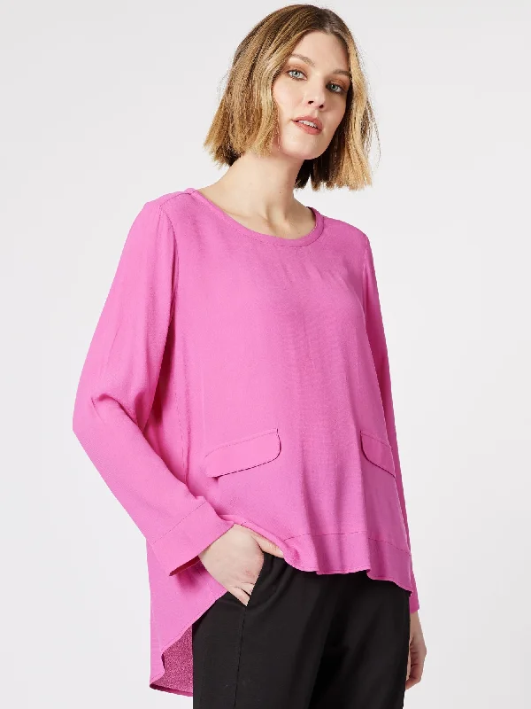 Kerryn Long Sleeve Top - Fuchsia