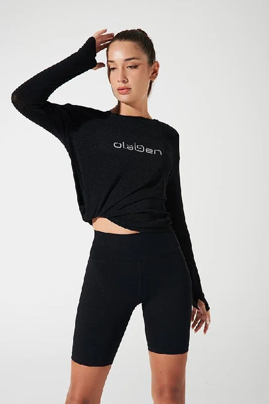 Emmy Long Sleeves Top - Black