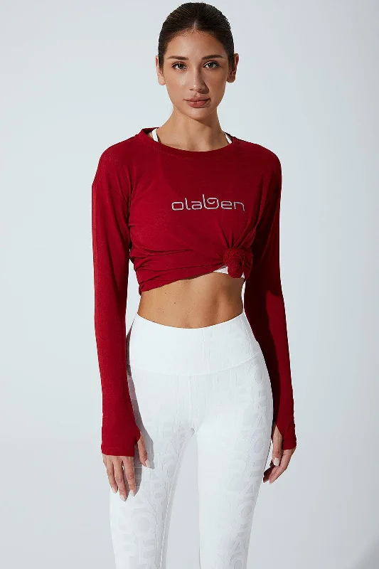 Emmy Long Sleeves Top - Savvy Red