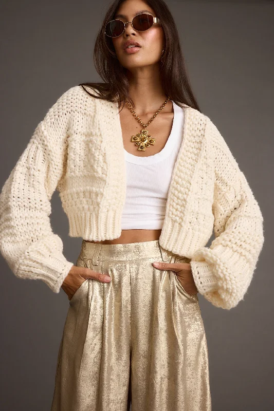 Rowan Cream Cable Knit Cardigan