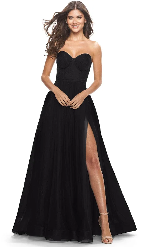 La Femme 31205 - Sweetheart Corset A-Line Long Prom Dress