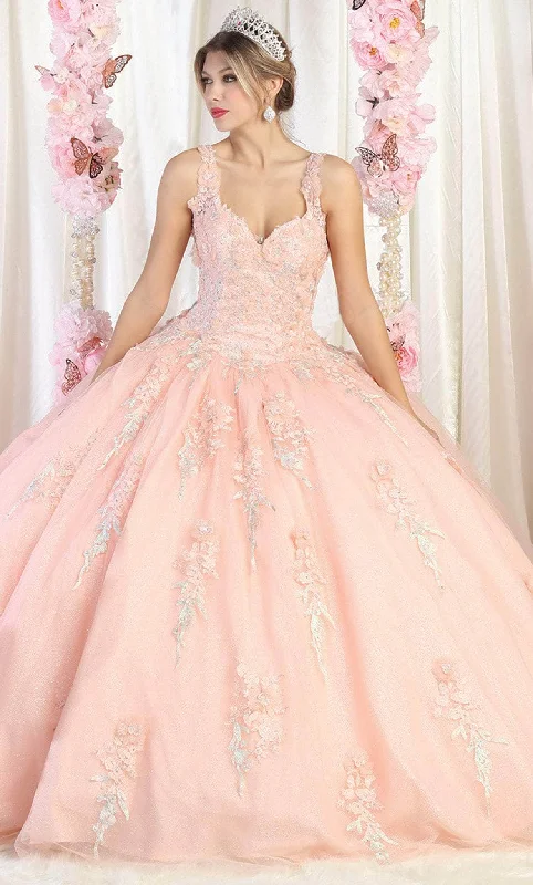 May Queen LK181 - Embroidered Tulle Quinceanera Ballgown