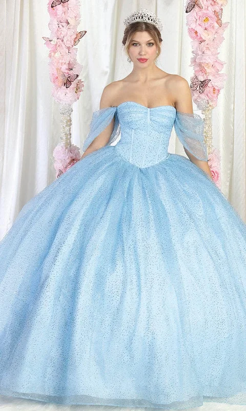 May Queen LK209 - Strapless Polka Dot Ballgown