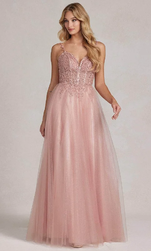 Nox Anabel F1086 - Sheer Bodice Prom Gown