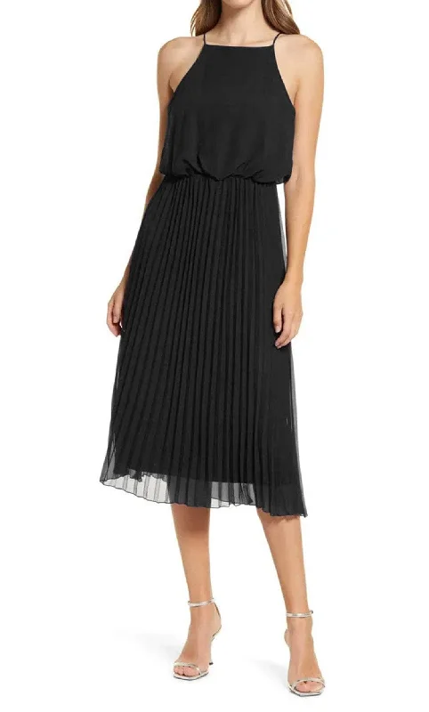 Sam Edelman 02S658 - Electric Pleated A-Line Long Dress