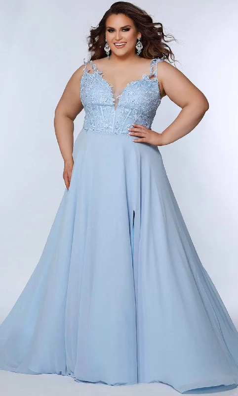 Sydney's Closet SC7351 - Embroidered Sleeveless Gown